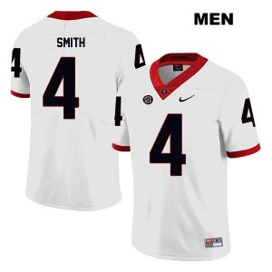 Men's Georgia Bulldogs NCAA #4 Nolan Smith Nike Stitched White Legend Authentic College Football Jersey GOR1454AG
